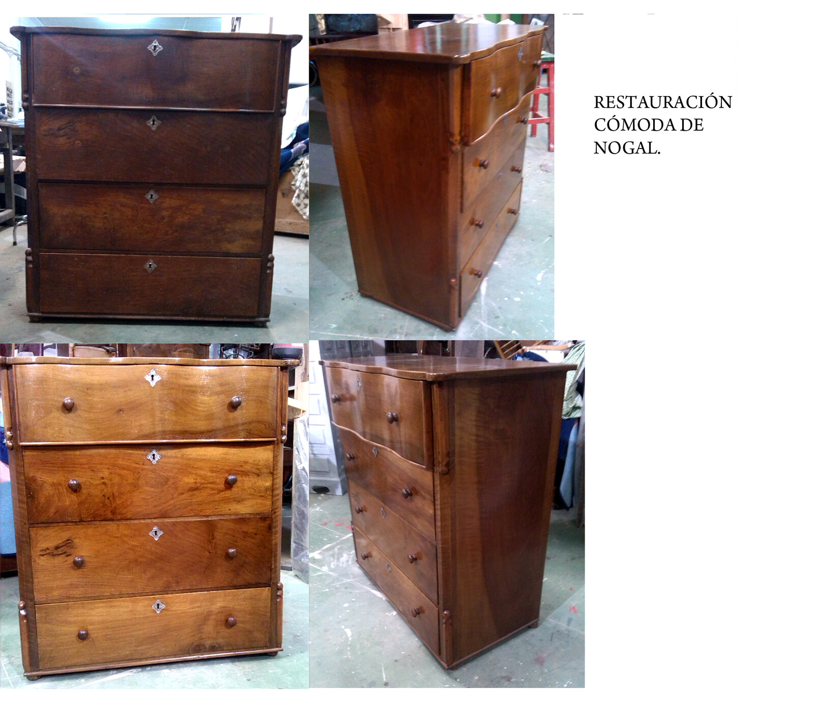 Restauración de mueble antiguo — Balder Arte y Restauración, Zaragoza