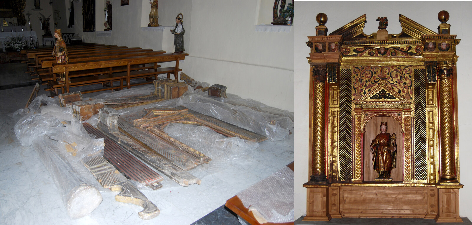 Restauración de retablo — Balder Arte y Restauración, Zaragoza